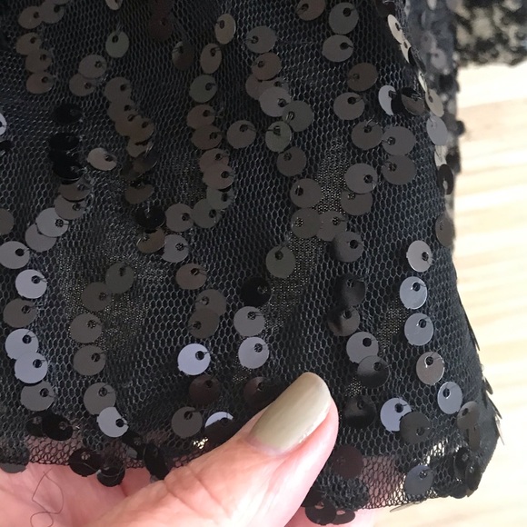 SIS Black Sequin Crop Swing Tank Top - Picture 8 of 10